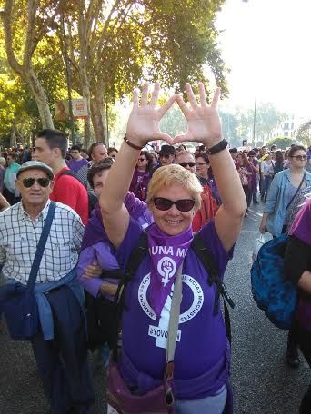 Medio centenar de vecinos de Totana viajan a Madrid a participar en la Marcha contra las violencias machistas, Foto 6