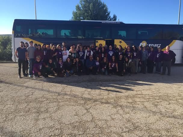 Medio centenar de vecinos de Totana viajan a Madrid a participar en la Marcha contra las violencias machistas, Foto 7