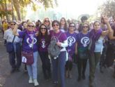 Medio centenar de vecinos de Totana viajan a Madrid a participar en la 'Marcha contra las violencias machistas'