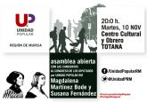 La Candidatura de la Izquierda murciana, Unidad Popular se presenta en Totana