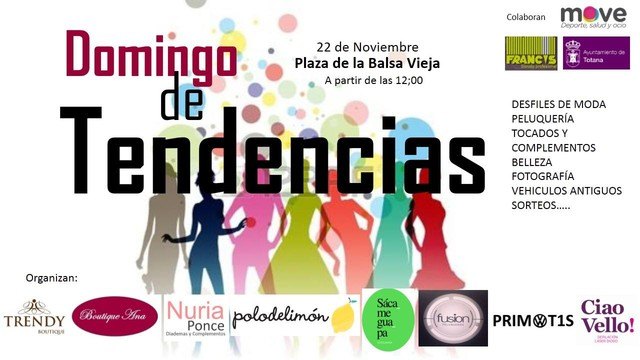 Domingo de tendencias el próximo 22 de noviembre en la plaza de la Balsa Vieja a partir de las 12:00 horas, Foto 2