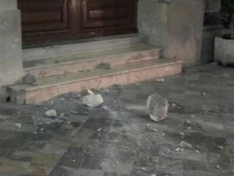 La caída de unos cascotes obliga a balizar la Iglesia de Santo Domingo - 3, Foto 3