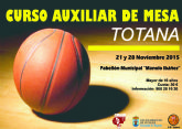 Este sbado comienza el Curso de Auxiliar de Mesa de Baloncesto