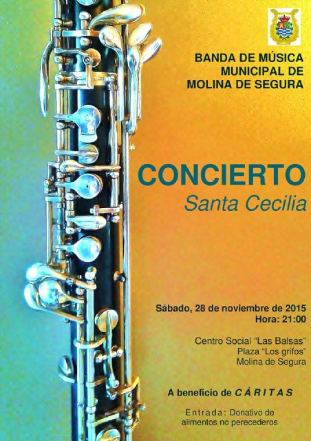 La Banda Municipal de Música de Molina de Segura conmemora la festividad de Santa Cecilia 2015 con un concierto benéfico el sábado 28 de noviembre - 1, Foto 1
