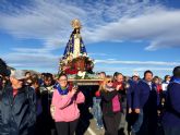 La Virgen del Milagro regresa a Bolnuevo acompañada de miles de romeros