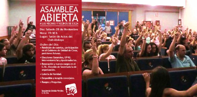 IU-Verdes de Cieza invita a la ciudadanía de Cieza a participar en su próxima asamblea local - 1, Foto 1