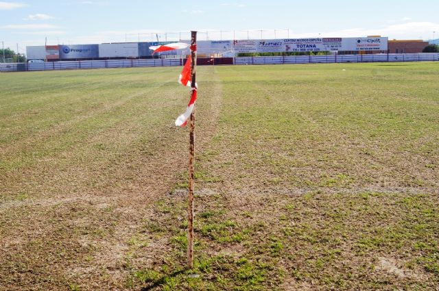 La Concejalía de Deportes inicia hoy los trabajos de resiembra del césped natural en el estadio municipal de fútbol Juan Cayuela - 3, Foto 3