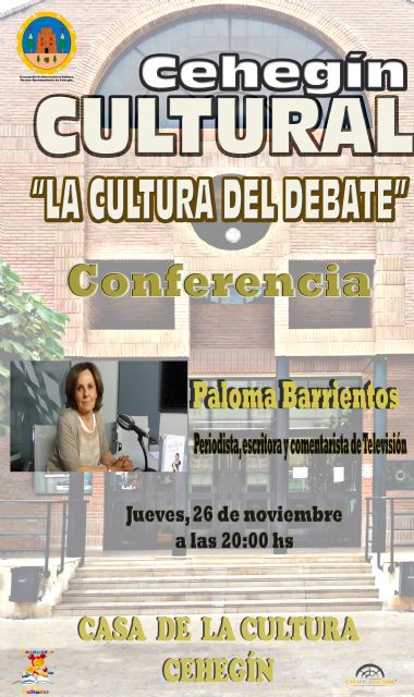 La periodista, escritora y comentarista de televisión, Paloma Barrientos, participará en los debates del Cehegín Cultural - 1, Foto 1