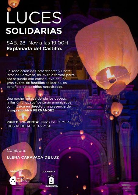Cientos de farolillos iluminarán este sábado el cielo de Caravaca por una buena causa - 1, Foto 1