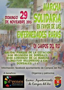 El 29 de noviembre se celebrará la marcha solidaria en favor de las Enfermedades Raras en Campos del Río - 1, Foto 1