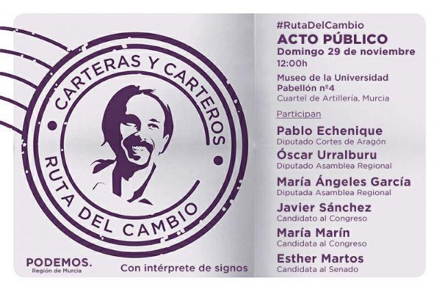 Pablo Echenique explicará en la Región de Murcia como convertirse en carteros para el cambio - 1, Foto 1