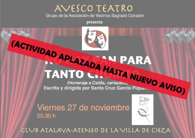 La asociación de Mujeres Atenea suspende la obra de teatro programada para esta tarde - 1, Foto 1