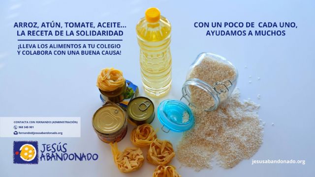 Jesús Abandonado recoge alimentos en colegios de la Región - 1, Foto 1