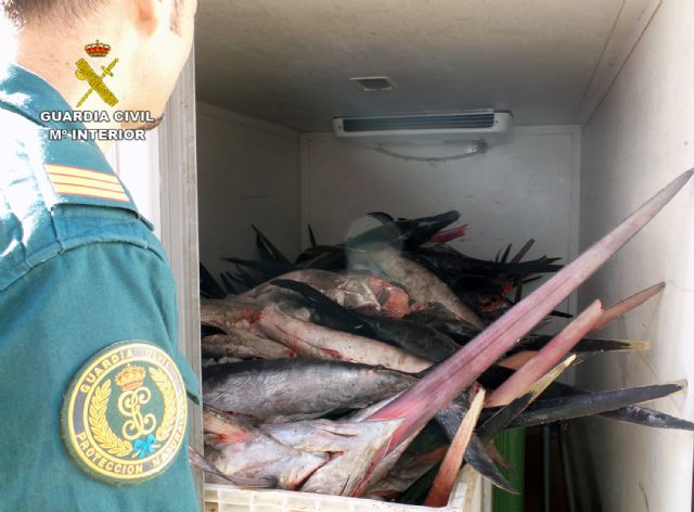 Interceptan cuatro embarcaciones en Mazarrón con tonelada y media de pez espada capturado ilícitamente - 1, Foto 1