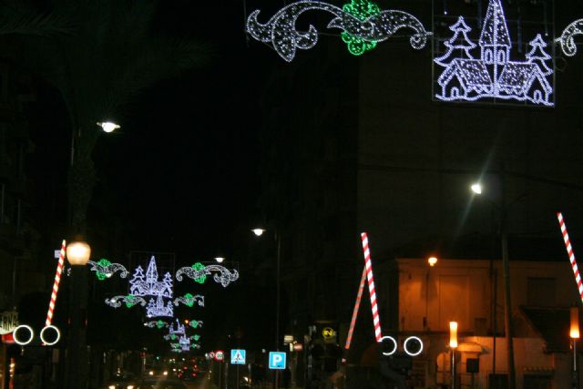 Desde esta noche ya luce el alumbrado navideño en Alcantarilla - 3, Foto 3