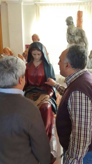 El escultor José Hernández Navarro restaura la imagen de la Soledad del Consuelo - 2, Foto 2