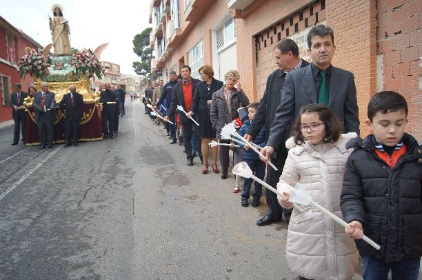 Trasladan la imagen de Santa Eulalia desde la ermita de San Roque a la parroquia de Santiago - 1, Foto 1