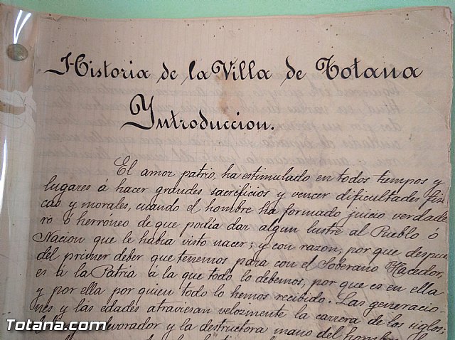 El Archivo municipal recibe documentos donados por los herederos del ilustre historiador Jos Mara Munuera y Abada, Hijo Adoptivo de Totana - 22
