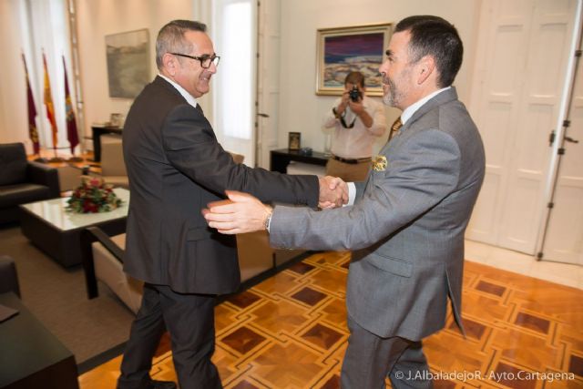 Los alcaldes de Cartagena y La Unión estrechan lazos y se unen en favor del Rosell - 2, Foto 2