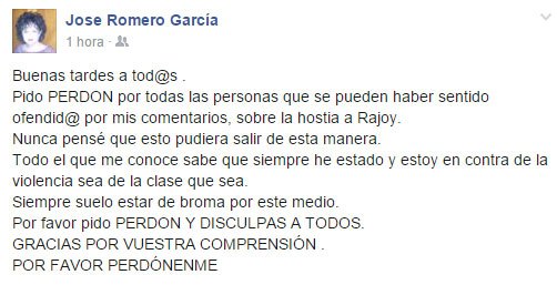 Maria Jose Romero apologizes for his comments on Facebook, Foto 1