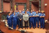 La presidenta de la Asamblea recibe a la patrulla acrobtica del ejrcito del aire