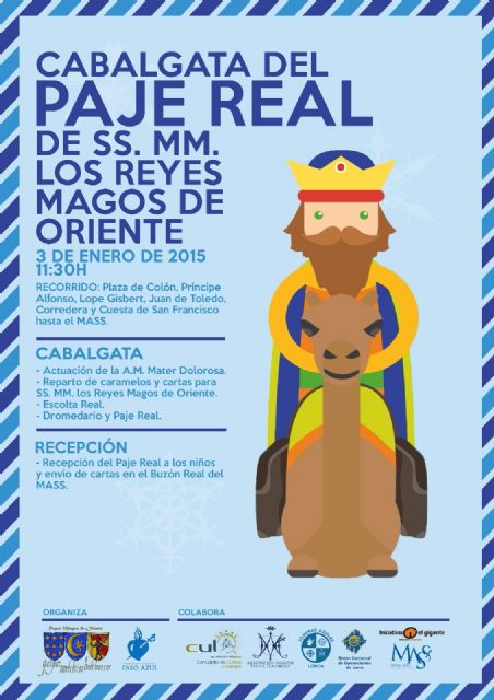 El Paso Azul acompañará al Paje Real de los Reyes Magos el próximo domingo 3 de enero en una cabalgata por las calles de Lorca - 1, Foto 1