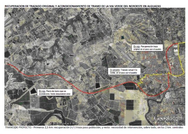 Turismo estudia la recuperación del trazado original de la Vía Verde del Noroeste en Alguazas - 1, Foto 1