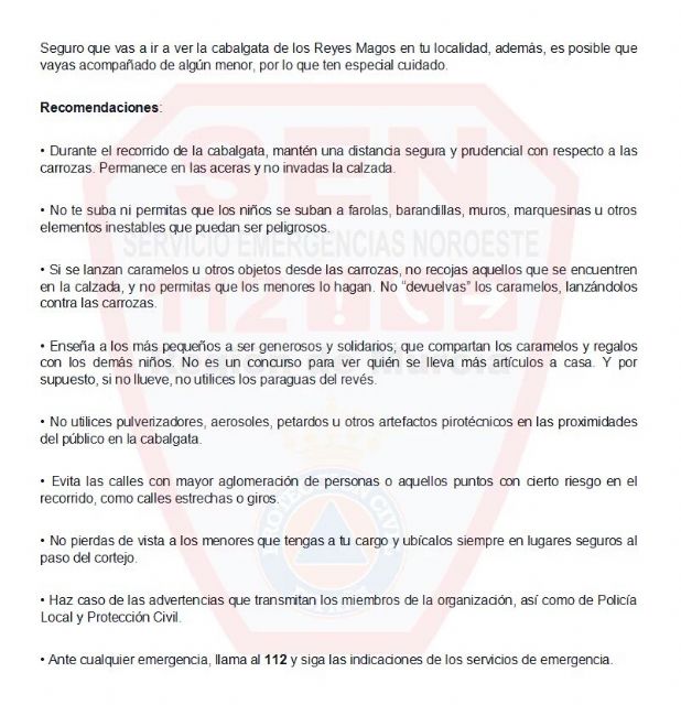 Unos 40 efectivos de la Policía, Protección Civil y Cruz Roja velarán por la seguridad en la Cabalgata - 1, Foto 1