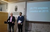 La Regin de Murcia cierra el año 2015 con 20.772 empleos creados