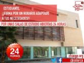 Ms de 450 firmas para la ampliacin del horario de las salas de estudio, en las primeras horas de la campaña iniciada por PSOE y JJSS Lorca
