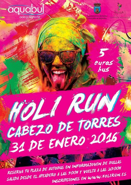Juventud y Deportes organizan un viaje a Cabezo de Torres para participar en la Holi Run - 1, Foto 1