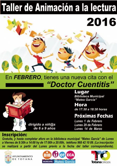 Continúa durante los meses de febrero y marzo el Taller de Animación a la Lectura Doctor Cuentitis en la biblioteca municipal Mateo García, Foto 1