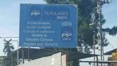 Ahora Murcia pide la retirada de una valla publicitaria del PP de Zeneta de las elecciones de mayo