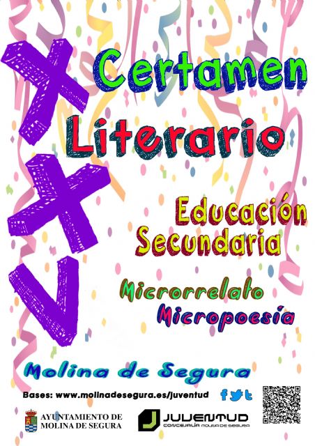 La Concejalía de Juventud de Molina de Segura convoca el XXV Certamen Literario de Educación Secundaria 2016, en las modalidades de Microrrelatos y Micropoemas - 1, Foto 1