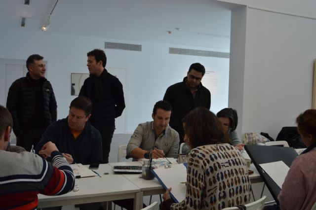 Los seis artistas de la exposición Atmósfera y transparencia. Seis miradas imparten un taller en la Fundación Pedro Cano - 3, Foto 3