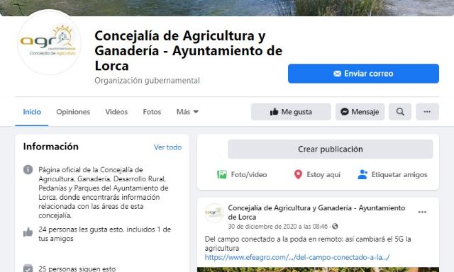 La Concejalía de Agricultura y Ganadería de Lorca pone en marcha una nueva página oficial en Facebook - 1, Foto 1