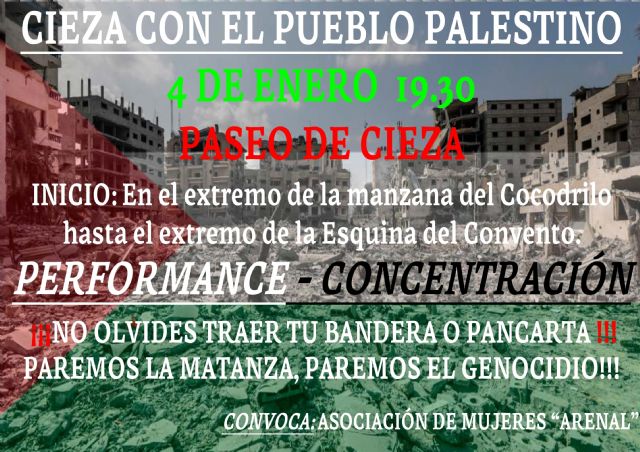 Podemos-Cieza apoya la iniciativa de la Asociación de Mujeres Arenal en defensa del pueblo palestino - 1, Foto 1