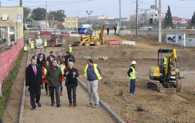 Avanzan las obras de la Alameda de las Cuatro Piedras, la puerta de entrada de ´Murcia Río´ a través del Malecón - 1, Foto 1