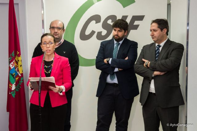 La alcaldesa defiende la estabilidad del empleo publico en la inauguracion de la nueva sede del CSIF en Cartagena - 1, Foto 1