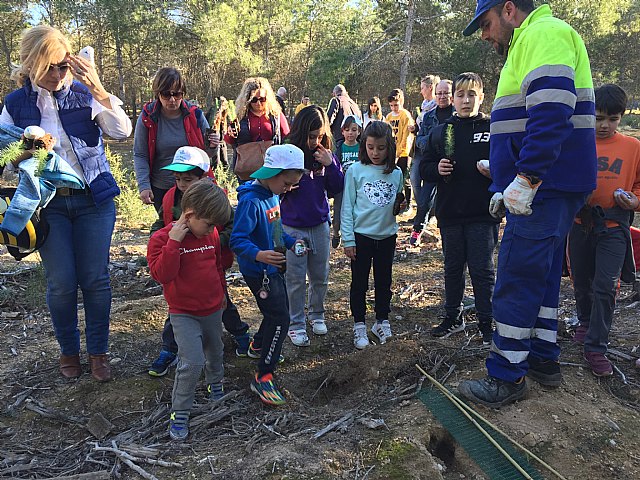 Los habitantes de Fuente Álamo se vuelcan con la plantación de pino carrasco en el Majal de Gracia - 2, Foto 2