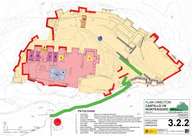 HUERMUR denuncia ante Cultura el estado “INESTABLE Y POTENCIALMENTE PELIGROSO” del Castillo de Monteagudo que reconoce el Plan Director - 4, Foto 4
