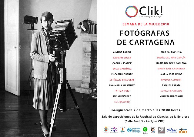 La Asociación Fotográfica de Cartagena Clik organiza la exposición Fotógrafas de Cartagena, con motivo de la Semana de la Mujer - 1, Foto 1