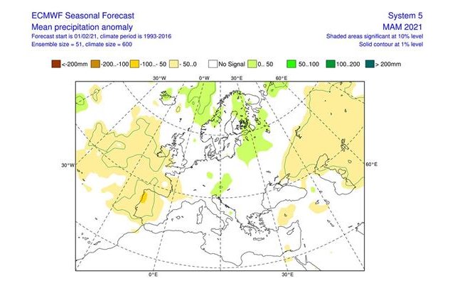 El próximo trimestre será más seco de lo normal en toda la mitad oeste peninsular, especialmente en Galicia., Foto 1