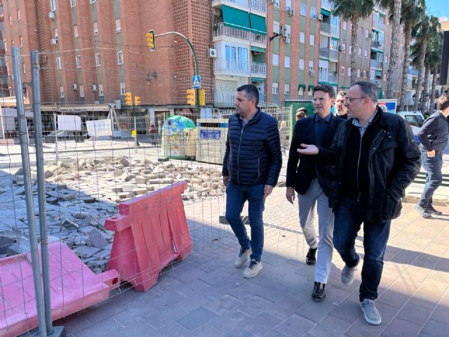 Avanzan a buen ritmo las obras de peatonalización del entorno del Ayuntamiento de Molina de Segura - 2, Foto 2