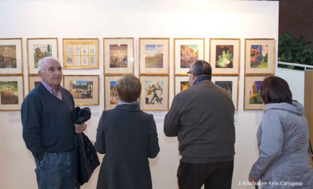 El alcalde inaugura la exposición de ilustraciones de Nicomedes Gómez sobre El Quijote - 3, Foto 3