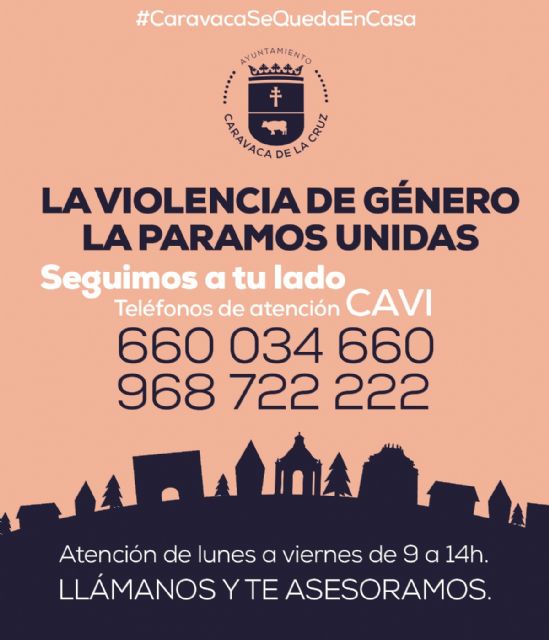 El Ayuntamiento de Caravaca informa que el Centro de Atención a Víctimas de Violencia de Género continúa prestado servicio diario por vía telemática - 1, Foto 1