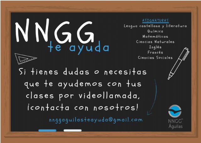 Nuevas Generaciones Águilas presenta una campaña de voluntariado para ayudar a niños en edad escolar durante el confinamiento - 1, Foto 1