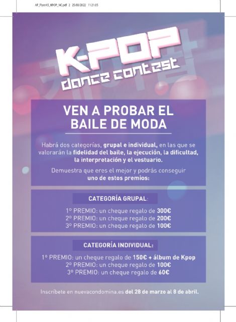 K-POP Dance Contest regresa a Nueva Condomina el 30 de abril - 1, Foto 1