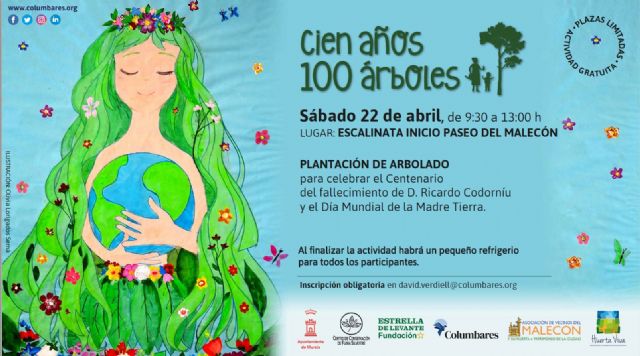 Los murcianos podrán participar en la plantación de 100 nuevos árboles para conmemorar el centenario del fallecimiento de Ricardo Codorniú y el Día de la Tierra - 1, Foto 1