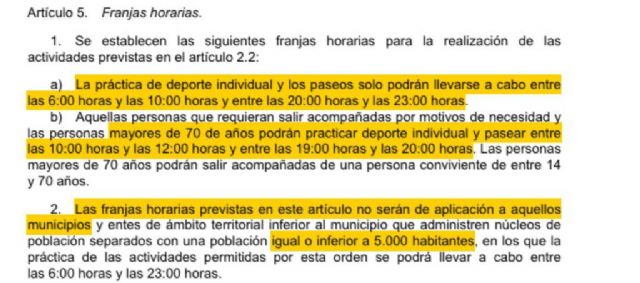 El PP informa que los vecinos de todas las pedanías lorquinas están EXENTOS de cumplir las restricciones de franjas horarias para las salidas en sus núcleos de población - 1, Foto 1